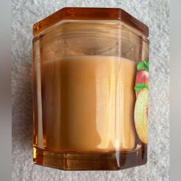 Scentworx by Harry Slatkin Peach Sangria Candle 3 Wick Wine Apple Lemon 14.5oz - Picture 2 of 8